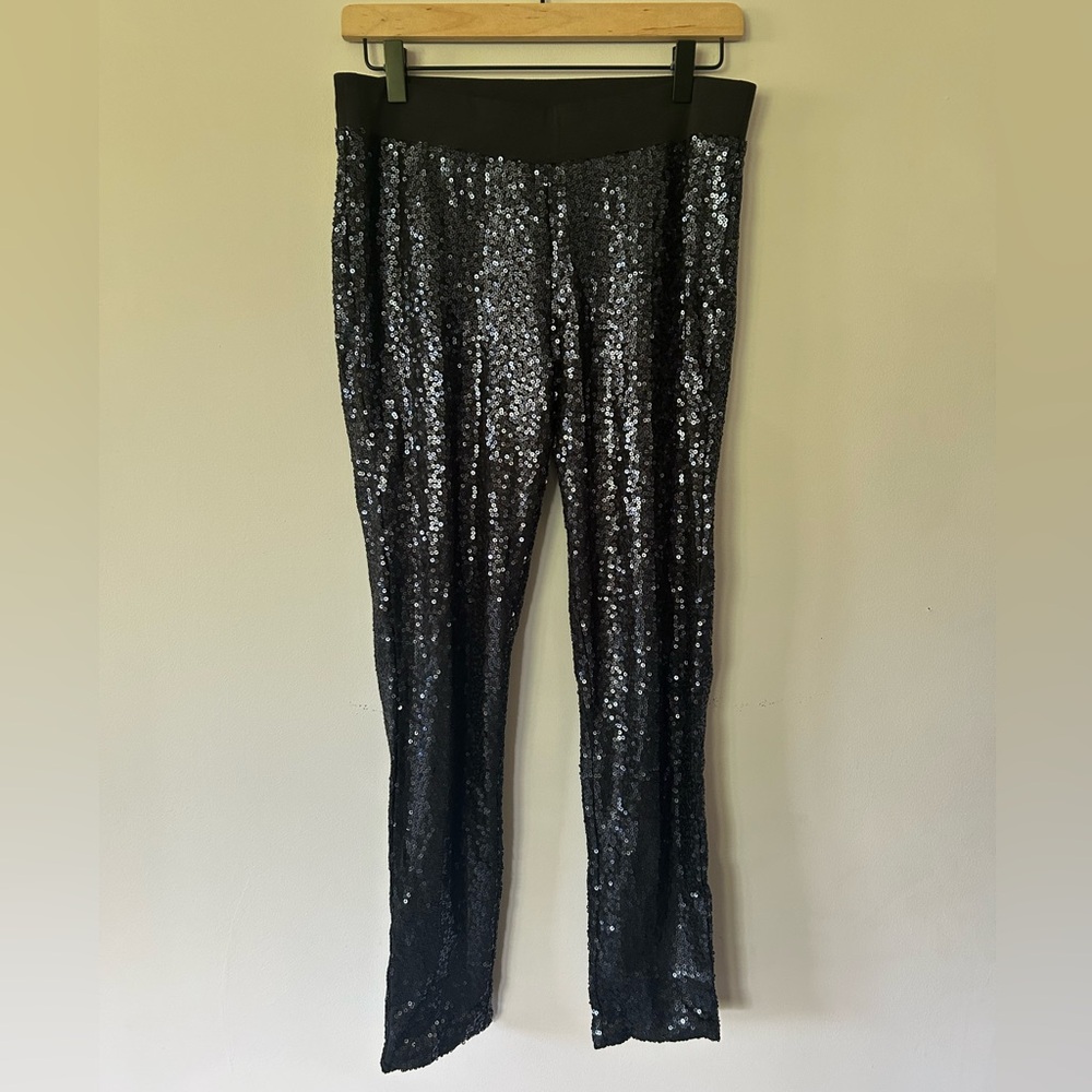 Aerie, Blue/Black Sequin Tights, GUC, Size M